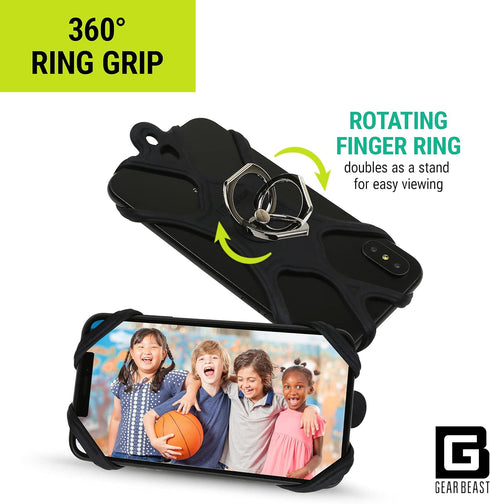 Universal Phone Lanyard Holder and Ring Grip, Silicone Neck Strap and Phone Ring Holder for Most Smartphones