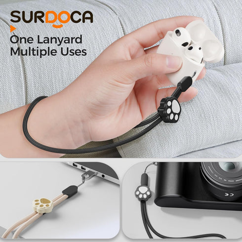 SURDOCA Adjustable Phone Lanyard, Camera Wrist Strap, Nylon Wrist Lanyard, Phone Wristlet, Anti Theft Phone Strap