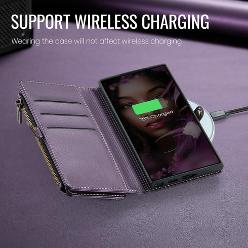Defencase S26 S26 5G 6.3", for Galaxy Case Wallet with RFID Blocking Card Holder for Women, Elegant PU Leather Magnetic