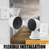 Metal Wall Mount Holder fits for Google Nest Indoor 2nd Generation Wired Security Cam, Flexible Installation Camera Shelf for Better View Angle Mount on Wall Deck,White