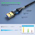 4-Pack 6ft 3.0 USB A to A Cable USB Male to Male Cable Braided Double End USB Cord Compatible for Hard Drive