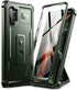 Dexnor Heavy Duty Case for Samsung Galaxy Note 10+ Plus, Army Green, with Built-in Screen Protector & Kickstand.
