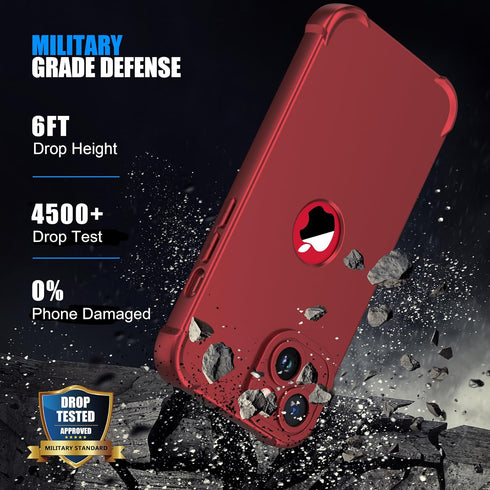 ORETECH iPhone 15 Plus & 14 Plus Case, Shockproof Slim Cover, 10 Ft Drop Test, Camera Protection, 2 x Screen