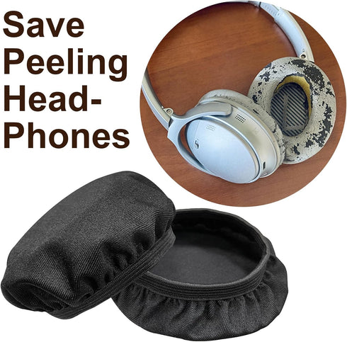 Headphone Ear Pads Covers, PChero 2 Pairs Washable Stretchable Earpad Cloth Covers for Over The Ear Headphones