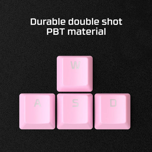 HyperX PBT Keycaps – Full Key Set, Double Shot PBT Material, English (US) Layout, 104 Keys – White