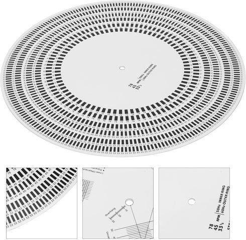 Turntable Strobe Disc Mat, LP Stroboscope Disc for Rotational Speed Detection and Calibration of Record Players