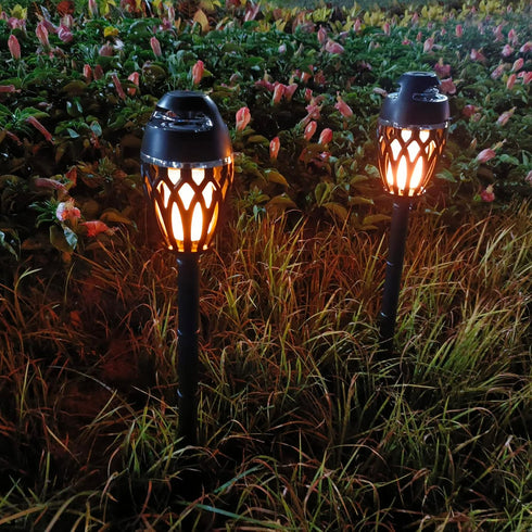 SKYK LED Flame Speaker, Tiki Torch Atmosphere Light, Outdoor Bluetooth 5.0 Wireless Speaker for Parties