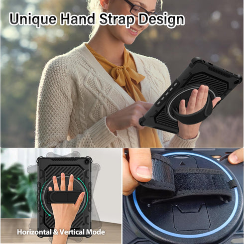 2023 Release FlreHD 10 Tablet Case 13th Generation with 360 Rotating Kickstand Hand Strap (No Screen Protector, for
