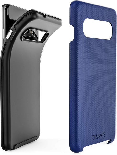 Crave Dual Guard Case for Samsung Galaxy S10, Shockproof Protection, Dual Layer, Navy