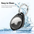 UNBREAKcable Apple AirTag Holder - 4 Pack, Waterproof TPU Shell Protective Case with Stainless Steel Keychain