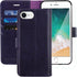 MONASAY Case for iPhone SE 2022/2020 5G, iPhone 7/8 Wallet Case, 4.7-inch, Purple with Glass Protector