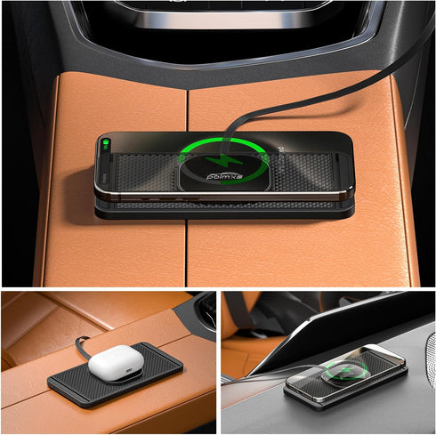 POLMXS iphone12/13/14/15/16 Airpods(C1MAG) Magnetic Wireless Charger car Fast Charging pad Wireless Phone Charger Cell