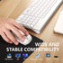 Wireless Keyboard and Mouse, Full Size USB Portable Plug and Play, Low Profile Quiet Compact for Mac PC Laptop Tablet