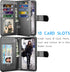 Tekcoo Wallet Case for iPhone XR, 6.1" Black PU Leather Folio Flip Cover with Cash ID Credit Card Slots & Kickstand