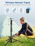 Tripod for iPhone, 71" Tall Phone Tripod with Remote Holder, Selfie Stick Cellphone Tripod, Phone Stand for Travel
