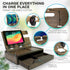 Nightstand Organizer - Bedside Holder for 2 Cellphones or 1 Tablet, Smart Watches, Headphones, Ideal Gifts for Men