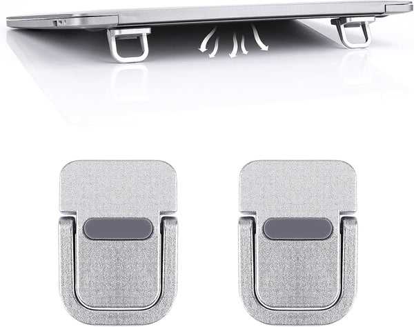 Abeillo 2PCS Portable Keyboard Riser, Self-Adhesive Mini Laptop Stand Invisible Computer Keyboard Stand