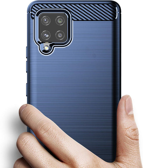 Osophter for Galaxy A42 5G Case, Samsung M42 5G Shock-Absorption Flexible TPU Rubber Protective Cover (Navy Blue)