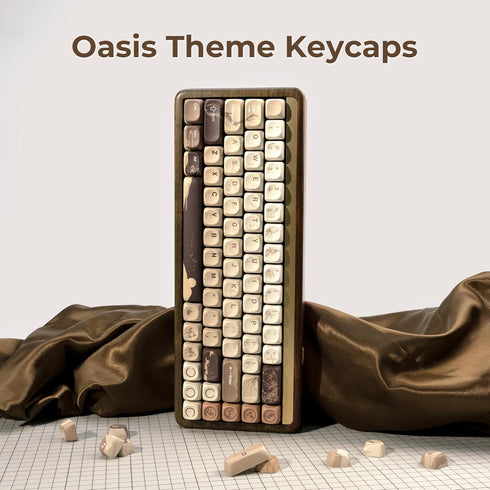 Oasis PBT Keycaps, MOA Custom Keyboard Keycaps Set, 140 Keys, 5 Side Dye Sublimation for Cherry Gateron MX Switches