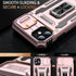 MERRO Military-Grade iPhone 11 Case with Screen Protector, Sliding Camera Cover, Magnetic Stand, 6.1" Rose Gold