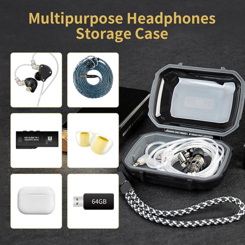 YINYOO ZC01 ZS10 SE215, KS1, ZS12 2, CCZ Hard Shell IEM Case for KZ Pro in Ear Monitor, Travel Portable Earbuds Case