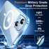 SPIDERCASE iPhone 14/15 Case - Slim, Clear, 15 FT Military Grade Drop Protection + 2 Pack Tempered Glass & Camera Lens