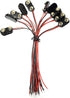 10 Pcs I TYPE 9 Volt Battery Clip and 10 Pcs T Type 9 Volt Battery Connector with Wires Leads