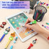 Qilery 30 Pcs Beaded Pens with Stylus Tips, Plastic Beaded DIY 2-in-1 Stylus for Rubber Touch Screen Handwriting,