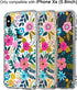 ICEDIO Case for iPhone X with Screen Protector, Clear Floral Patterns for Girls, Slim Fit TPU Protective Cover