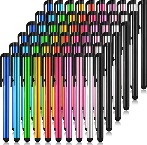 Outus 60 Pieces Slim Capacitive Stylus Touch Pens for Universal Touch Screens, Compatible with iPhone, iPad, Tablet (10