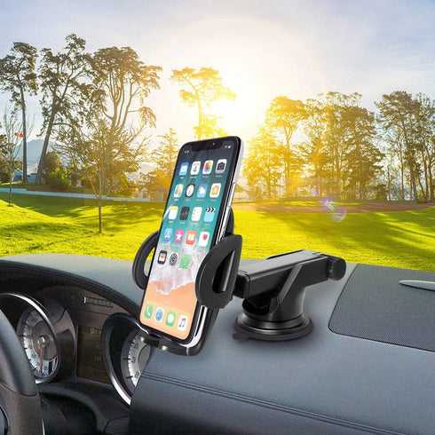 Cellet Telescoping Arm Car Phone Holder - Adjustable Dashboard & Windshield Mount for Smartphones