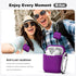 R-fun Compatible with AirPods Case Cover, Soft Silicone Protective Cover with Keychain for Apple AirPods, Plum