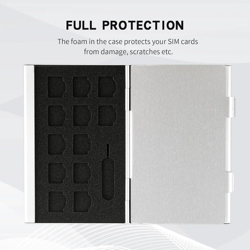 M EGA MEGACUBE 26Slots 24 2 Aluminum SIM Card Case, Ultrathin SIM Card Holder, Fit for Nano sim Card and Cell Phone