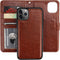 Bocasal iPhone 11 Pro Max Wallet Case with Card Holder, PU Leather Magnetic Detachable Kickstand (Brown)