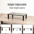 14.5"L 9.25"W 4-5.5"H, Set 2, Mind Reader Monitor Stand, Height Adjustable, Ventilated Laptop Riser, Metal, x x
