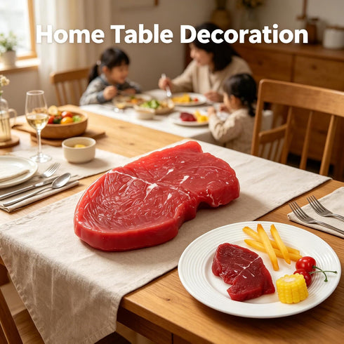 VOSCHOIX Fake Steak Prop : Realistic Food Steak Ornament Simulation Play Food Meat Model for Home Restaurant