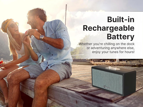 VICTOR VAS-3003 Portable Bluetooth Speaker, Rechargeable Battery, TWS Pairing, Microphone Input for Karaoke