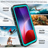 for iPhone 13 Case Waterproof Shockproof Dustproof Built-in Screen Protector, Rugged Heavy Duty Full Body Protection Phone Cover for iPhone 13 6.1 inch Clear Blue