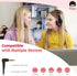 rockpapa Comfort Kids Headphones - Lightweight Over-Ear Wired 3.5mm for School, Travel, Black/Red