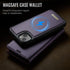 PlusnapX 13 2-in-1 13 6.1", Wallet Case for iPhone Compatible with Magsafe, PU Leather Flip RFID Blocking Card Holder