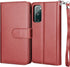 Njjex Galaxy S20 FE 5G Case, Wallet Case for Samsung S20 Fan Edition, 9 Card Slots, Wine Red