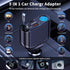 OHLPRO 5 in 1 Retractable Car Charger, 168W USB C Cigarette Lighter Adapter, Fast Charger with Dual USB Ports
