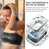 WINGLE Compatible with Apple Watch Bands 40mm for Women, Bling Diamond Slim Bracelet with Waterproof Bling Case