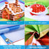 Blulu Large Candy Backdrop Birthday Party Banner, Colorful Polyester Sweet Donut Decoration, 72.8 x 43.3 Inch