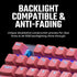 Cooler Master Sakura Pink PBT Doubleshot Backlit Keycap Upgrade Set for Mechanical Keyboards, US 104 Layout