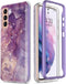Esdot Military Grade Case for Samsung Galaxy S21 Plus, Rugged Cover with Fashionable Designs for Women Girls - Glitter
