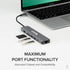 Plugable 7-in-1 USB C Hub Multiport Adapter, Ethernet Compatibility with Mac, Windows, iPhone 15, 100W Charging
