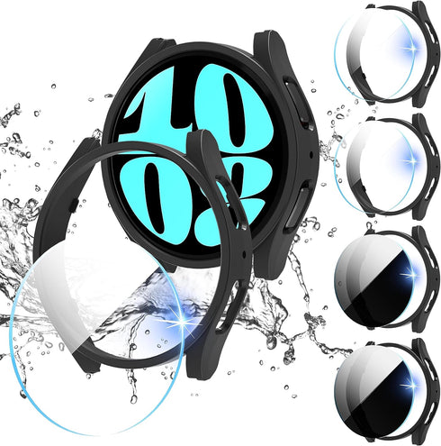 Suoman 4+4 Pack for Samsung Galaxy Watch 6 44mm, Privacy Screen Protector + HD Screen Protector Cover Set