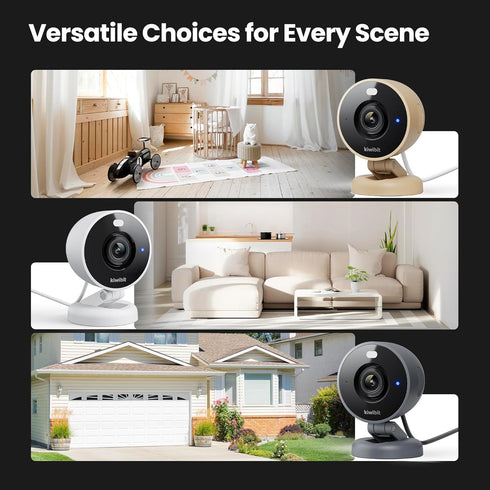 Kiwibit 2K 2.4GHz Security Camera Indoor/Outdoor, Magnetic Wired Cameras for Home Security, Pet Camera, Baby Monitor