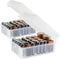 GlossyEnd Set of 2, 37 Slot Multi Battery Storage Box, Battery Storage Case,